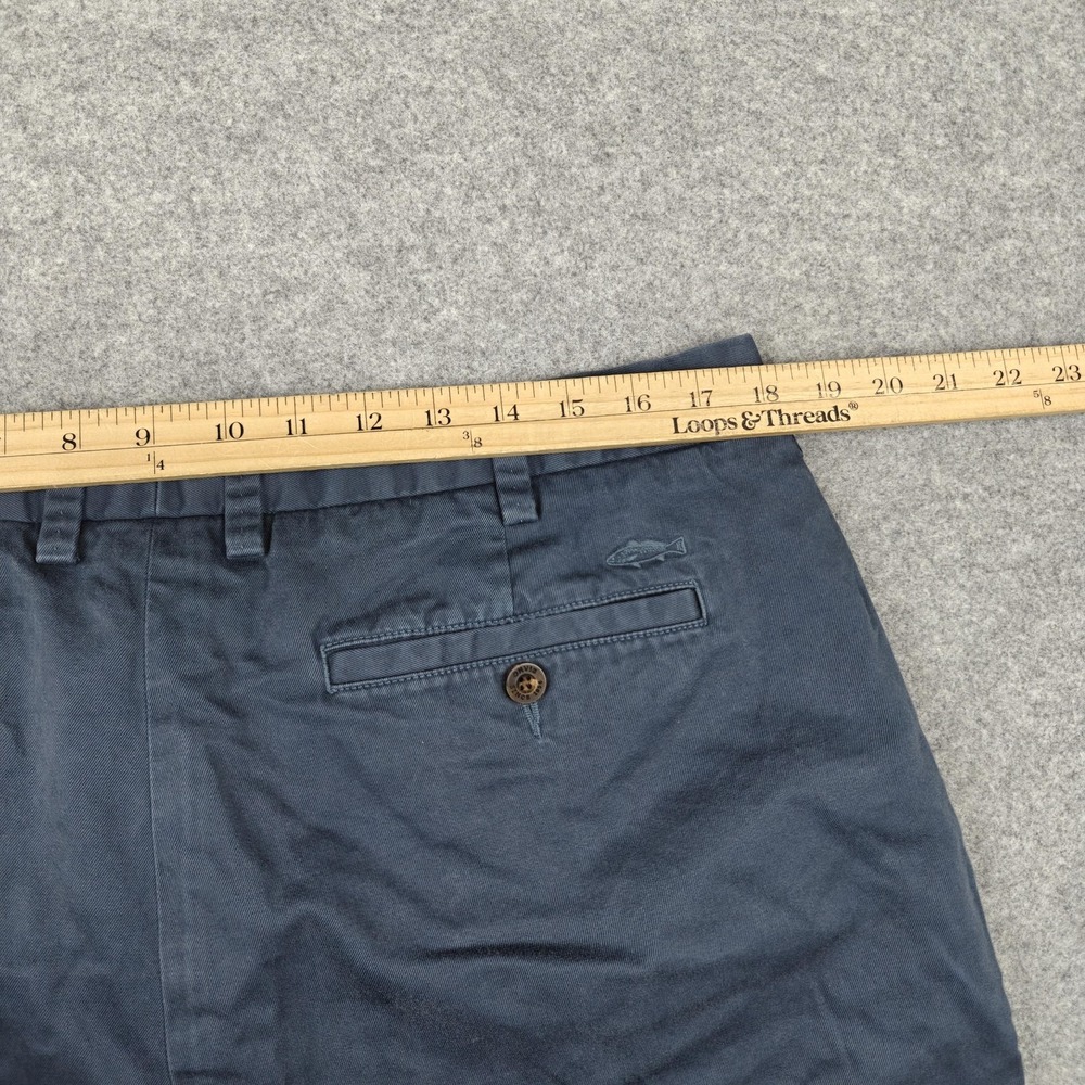 Orvis Shorts Mens 38 Blue 9" Inseam Cotton Canvas Chino Flat Front Summer - Picture 6 of 10